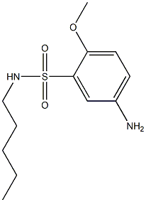 5-amino-2-methoxy-N-pentylbenzene-1-sulfonamide Struktur