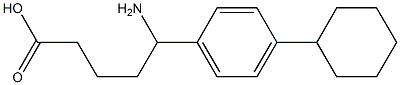 5-amino-5-(4-cyclohexylphenyl)pentanoic acid Struktur