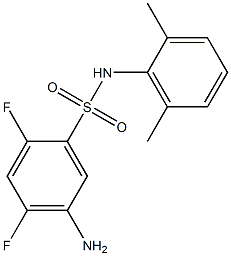 5-amino-N-(2,6-dimethylphenyl)-2,4-difluorobenzene-1-sulfonamide Struktur