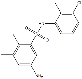 5-amino-N-(3-chloro-2-methylphenyl)-2,3-dimethylbenzene-1-sulfonamide Struktur