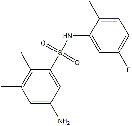 5-amino-N-(5-fluoro-2-methylphenyl)-2,3-dimethylbenzene-1-sulfonamide Struktur