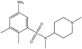 5-amino-N,2,3-trimethyl-N-(1-methylpiperidin-4-yl)benzene-1-sulfonamide Struktur