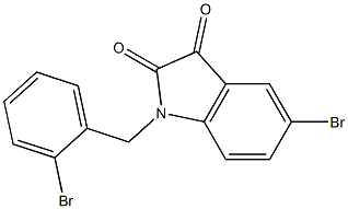 5-bromo-1-[(2-bromophenyl)methyl]-2,3-dihydro-1H-indole-2,3-dione Struktur