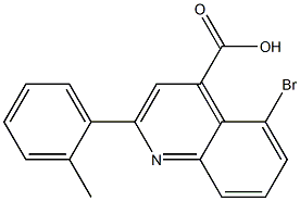 5-bromo-2-(2-methylphenyl)quinoline-4-carboxylic acid Struktur