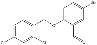 5-bromo-2-[(2,4-dichlorophenyl)methoxy]benzaldehyde Struktur