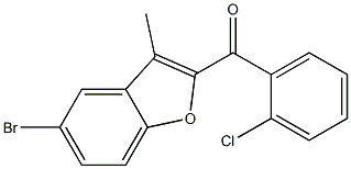 5-bromo-2-[(2-chlorophenyl)carbonyl]-3-methyl-1-benzofuran Struktur