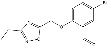 5-bromo-2-[(3-ethyl-1,2,4-oxadiazol-5-yl)methoxy]benzaldehyde Struktur