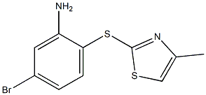 5-bromo-2-[(4-methyl-1,3-thiazol-2-yl)sulfanyl]aniline Struktur