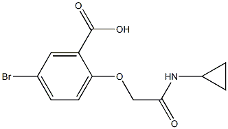 5-bromo-2-[(cyclopropylcarbamoyl)methoxy]benzoic acid Struktur