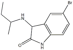 5-bromo-3-(butan-2-ylamino)-2,3-dihydro-1H-indol-2-one Struktur