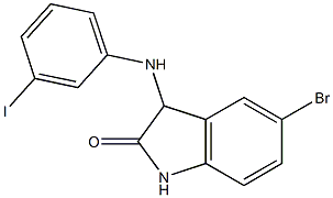 5-bromo-3-[(3-iodophenyl)amino]-2,3-dihydro-1H-indol-2-one Struktur