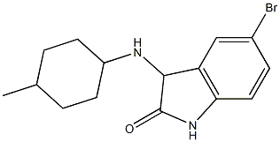 5-bromo-3-[(4-methylcyclohexyl)amino]-2,3-dihydro-1H-indol-2-one Struktur