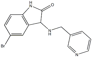 5-bromo-3-[(pyridin-3-ylmethyl)amino]-2,3-dihydro-1H-indol-2-one Struktur