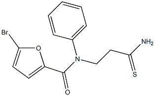 5-bromo-N-(2-carbamothioylethyl)-N-phenylfuran-2-carboxamide Struktur