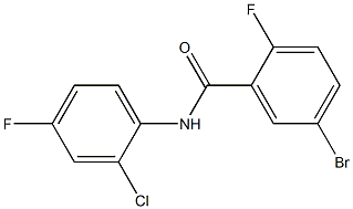 5-bromo-N-(2-chloro-4-fluorophenyl)-2-fluorobenzamide Struktur