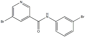 5-bromo-N-(3-bromophenyl)pyridine-3-carboxamide Struktur