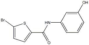 5-bromo-N-(3-hydroxyphenyl)thiophene-2-carboxamide Struktur