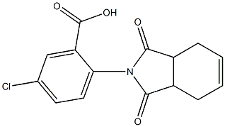 5-chloro-2-(1,3-dioxo-2,3,3a,4,7,7a-hexahydro-1H-isoindol-2-yl)benzoic acid Struktur