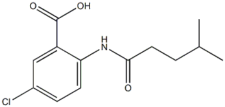 5-chloro-2-(4-methylpentanamido)benzoic acid Struktur