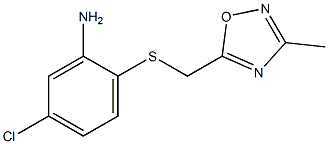 5-chloro-2-{[(3-methyl-1,2,4-oxadiazol-5-yl)methyl]sulfanyl}aniline Struktur