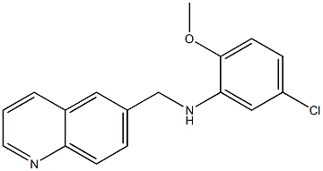 5-chloro-2-methoxy-N-(quinolin-6-ylmethyl)aniline Struktur