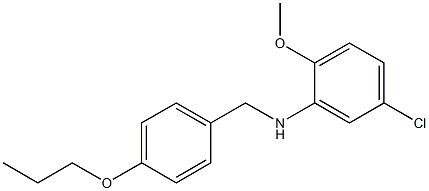 5-chloro-2-methoxy-N-[(4-propoxyphenyl)methyl]aniline Struktur