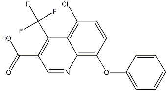 5-chloro-8-phenoxy-4-(trifluoromethyl)quinoline-3-carboxylic acid Struktur