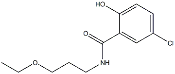 5-chloro-N-(3-ethoxypropyl)-2-hydroxybenzamide Struktur