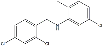 5-chloro-N-[(2,4-dichlorophenyl)methyl]-2-methylaniline Struktur