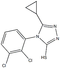 5-cyclopropyl-4-(2,3-dichlorophenyl)-4H-1,2,4-triazole-3-thiol Struktur