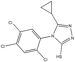 5-cyclopropyl-4-(2,4,5-trichlorophenyl)-4H-1,2,4-triazole-3-thiol Struktur