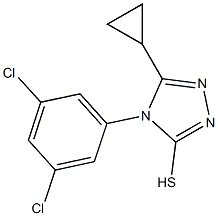 5-cyclopropyl-4-(3,5-dichlorophenyl)-4H-1,2,4-triazole-3-thiol Struktur