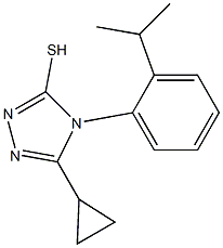 5-cyclopropyl-4-[2-(propan-2-yl)phenyl]-4H-1,2,4-triazole-3-thiol Struktur