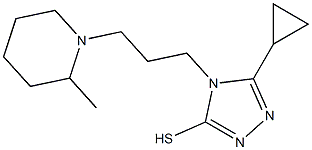 5-cyclopropyl-4-[3-(2-methylpiperidin-1-yl)propyl]-4H-1,2,4-triazole-3-thiol Struktur