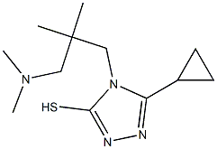 5-cyclopropyl-4-{2-[(dimethylamino)methyl]-2-methylpropyl}-4H-1,2,4-triazole-3-thiol Struktur