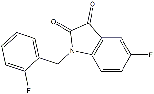 5-fluoro-1-[(2-fluorophenyl)methyl]-2,3-dihydro-1H-indole-2,3-dione Struktur