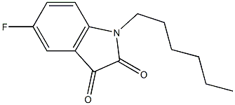 5-fluoro-1-hexyl-2,3-dihydro-1H-indole-2,3-dione Struktur