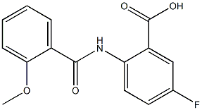 5-fluoro-2-[(2-methoxybenzene)amido]benzoic acid Struktur