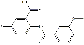 5-fluoro-2-[(3-methoxybenzene)amido]benzoic acid Struktur