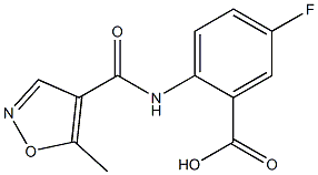 5-fluoro-2-{[(5-methylisoxazol-4-yl)carbonyl]amino}benzoic acid Struktur