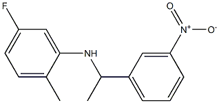 5-fluoro-2-methyl-N-[1-(3-nitrophenyl)ethyl]aniline Struktur