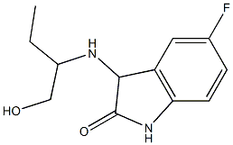 5-fluoro-3-[(1-hydroxybutan-2-yl)amino]-2,3-dihydro-1H-indol-2-one Struktur