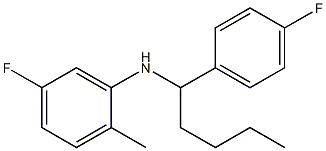 5-fluoro-N-[1-(4-fluorophenyl)pentyl]-2-methylaniline Struktur