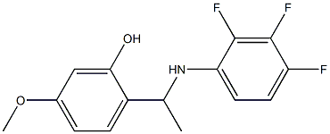 5-methoxy-2-{1-[(2,3,4-trifluorophenyl)amino]ethyl}phenol Struktur