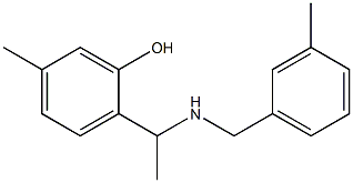 5-methyl-2-(1-{[(3-methylphenyl)methyl]amino}ethyl)phenol Struktur