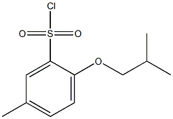 5-methyl-2-(2-methylpropoxy)benzene-1-sulfonyl chloride Struktur