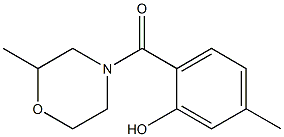 5-methyl-2-[(2-methylmorpholin-4-yl)carbonyl]phenol Struktur