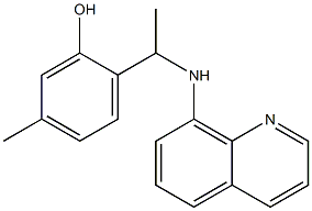 5-methyl-2-[1-(quinolin-8-ylamino)ethyl]phenol Struktur