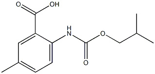 5-methyl-2-{[(2-methylpropoxy)carbonyl]amino}benzoic acid Struktur