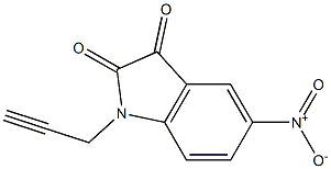 5-nitro-1-(prop-2-yn-1-yl)-2,3-dihydro-1H-indole-2,3-dione Struktur